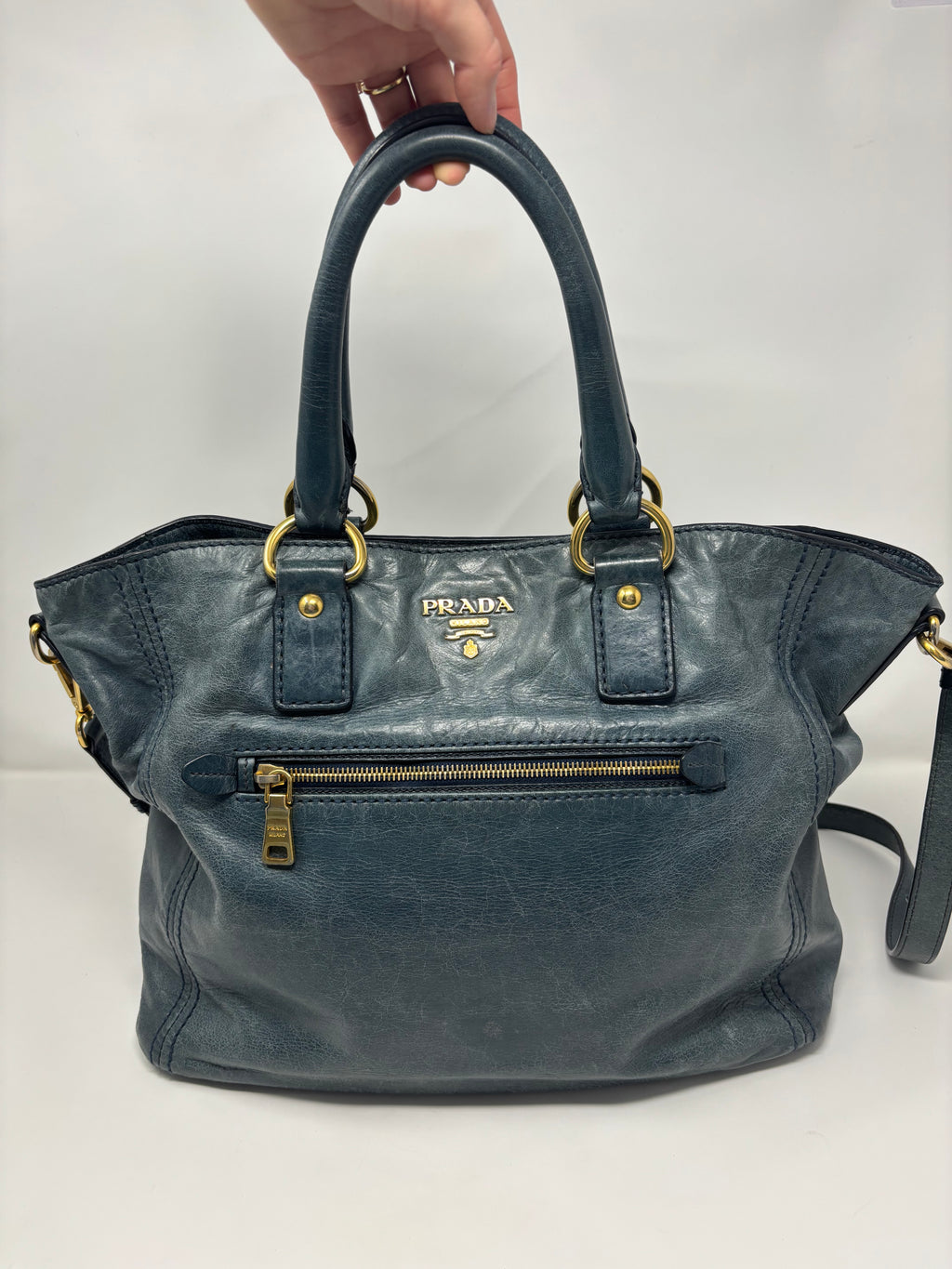 Prada Vitello Leather Tote