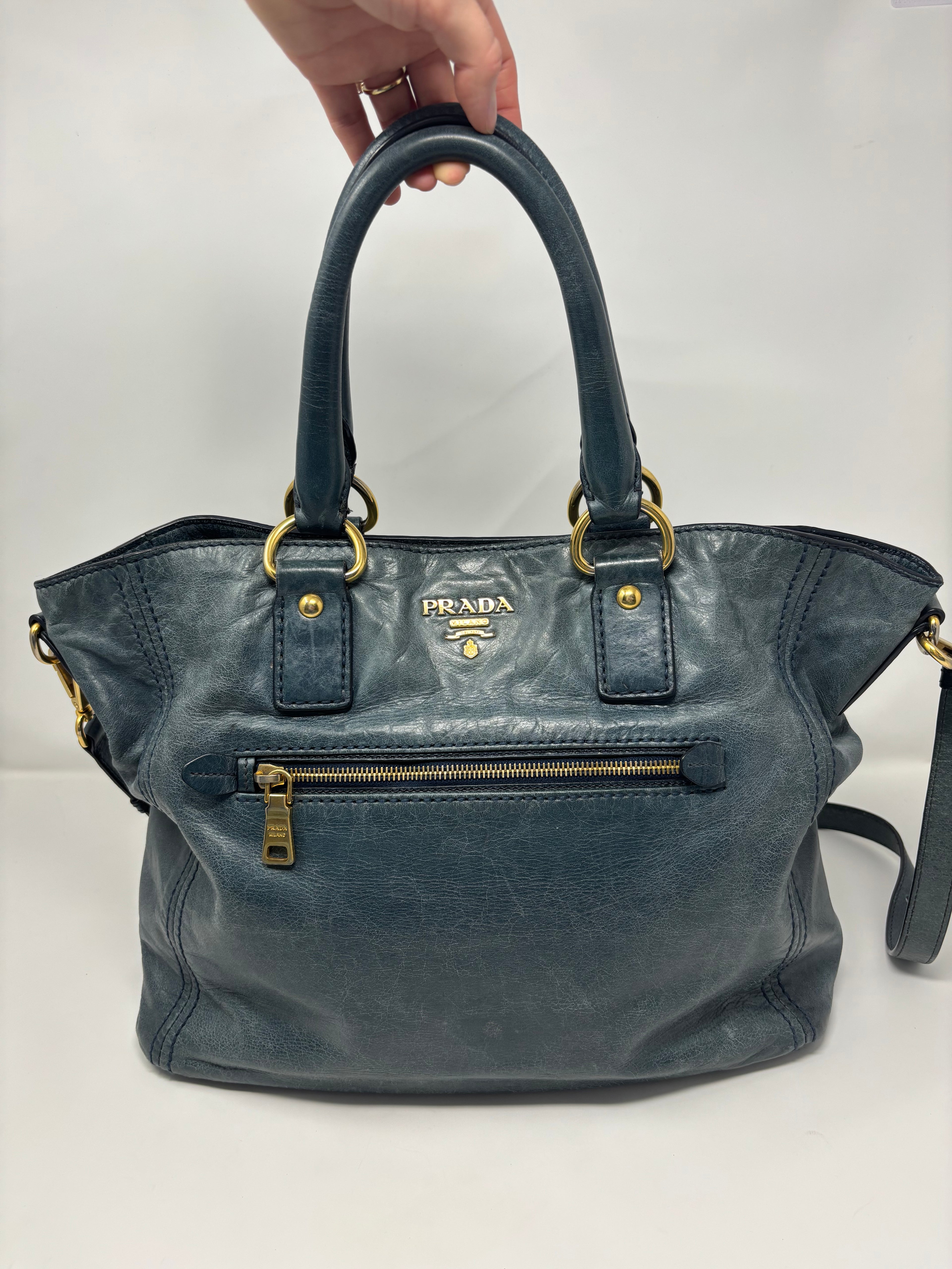 Prada Vitello Leather Tote