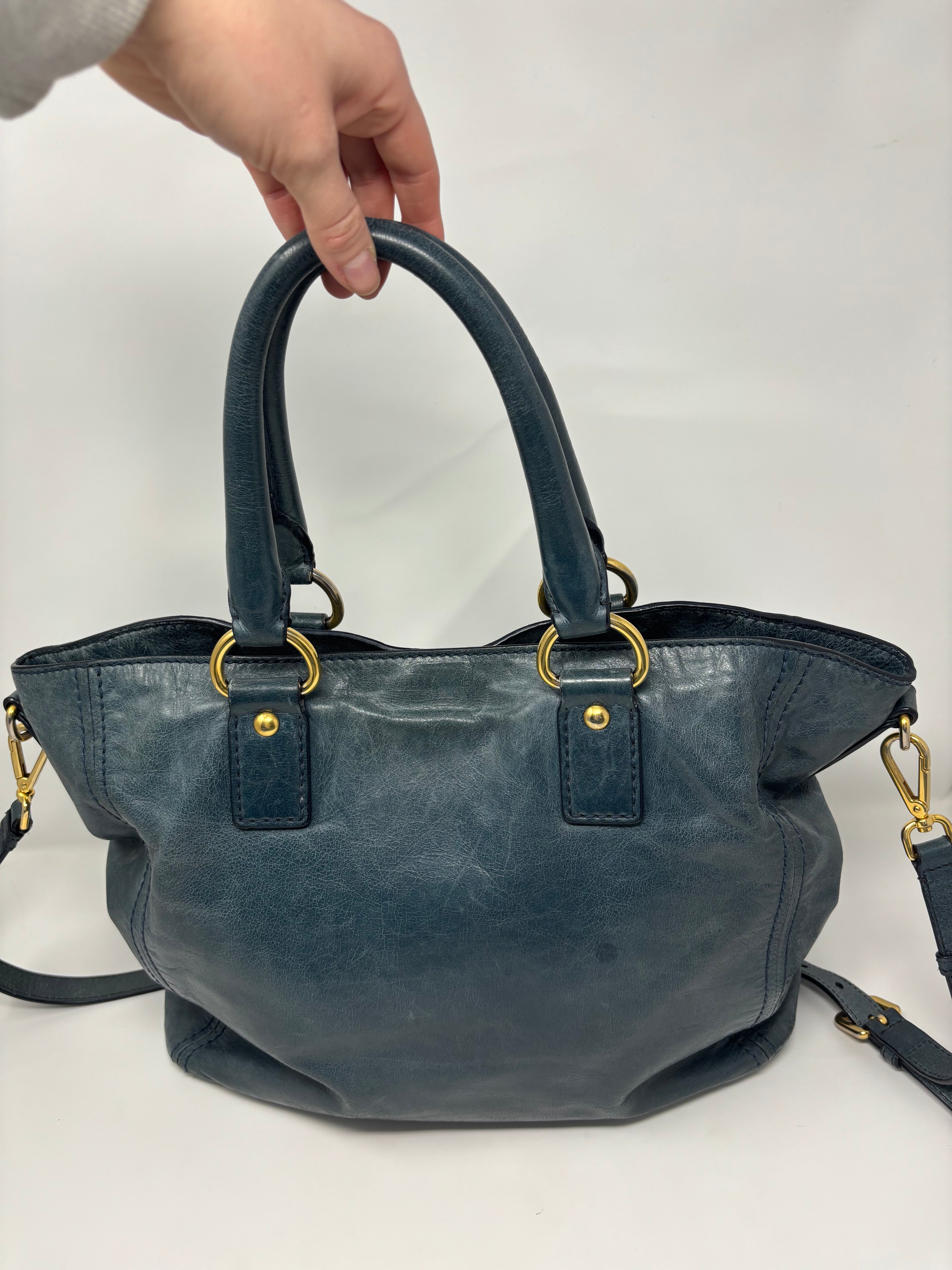 Prada Vitello Leather Tote