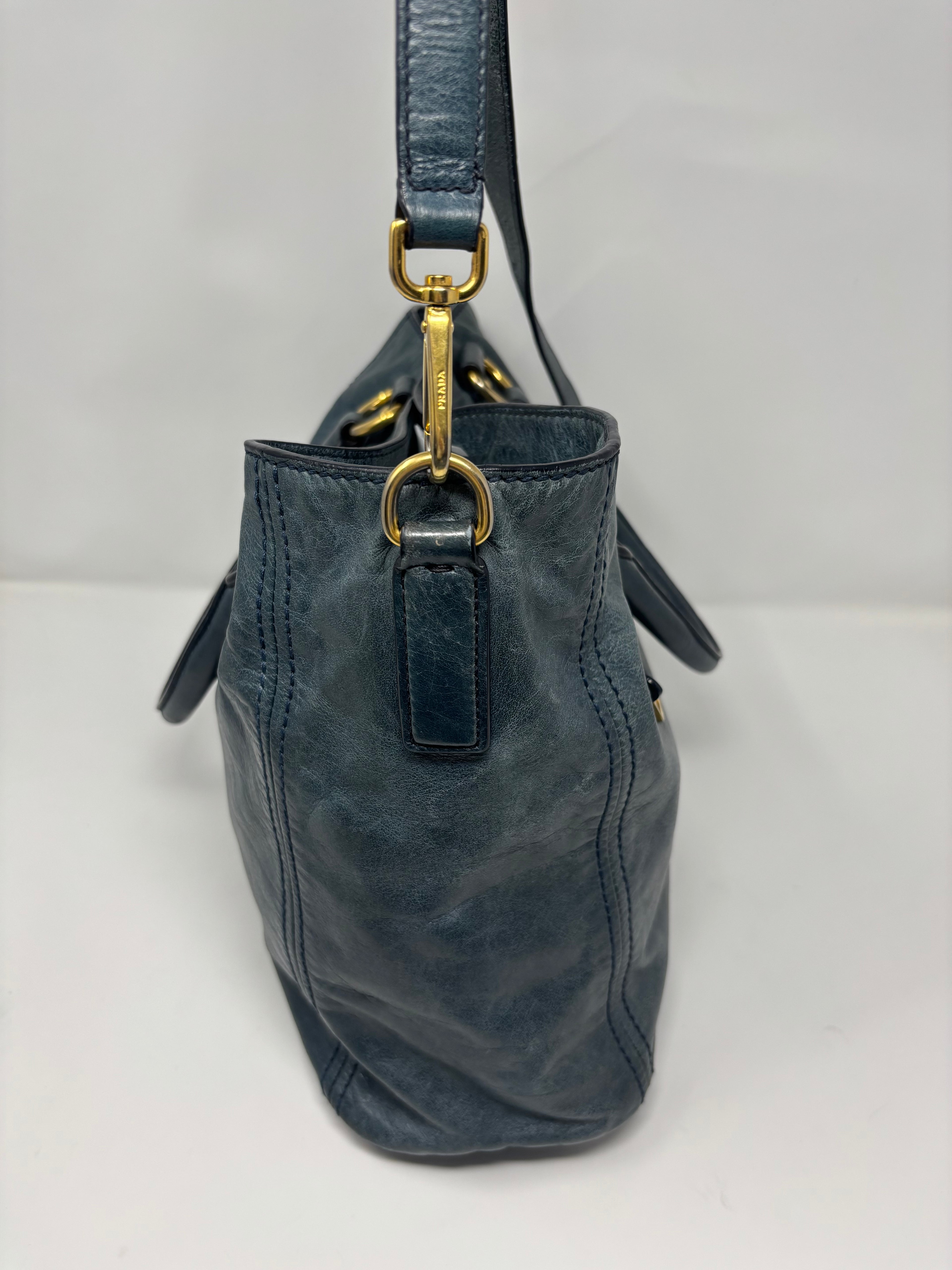 Prada Vitello Leather Tote