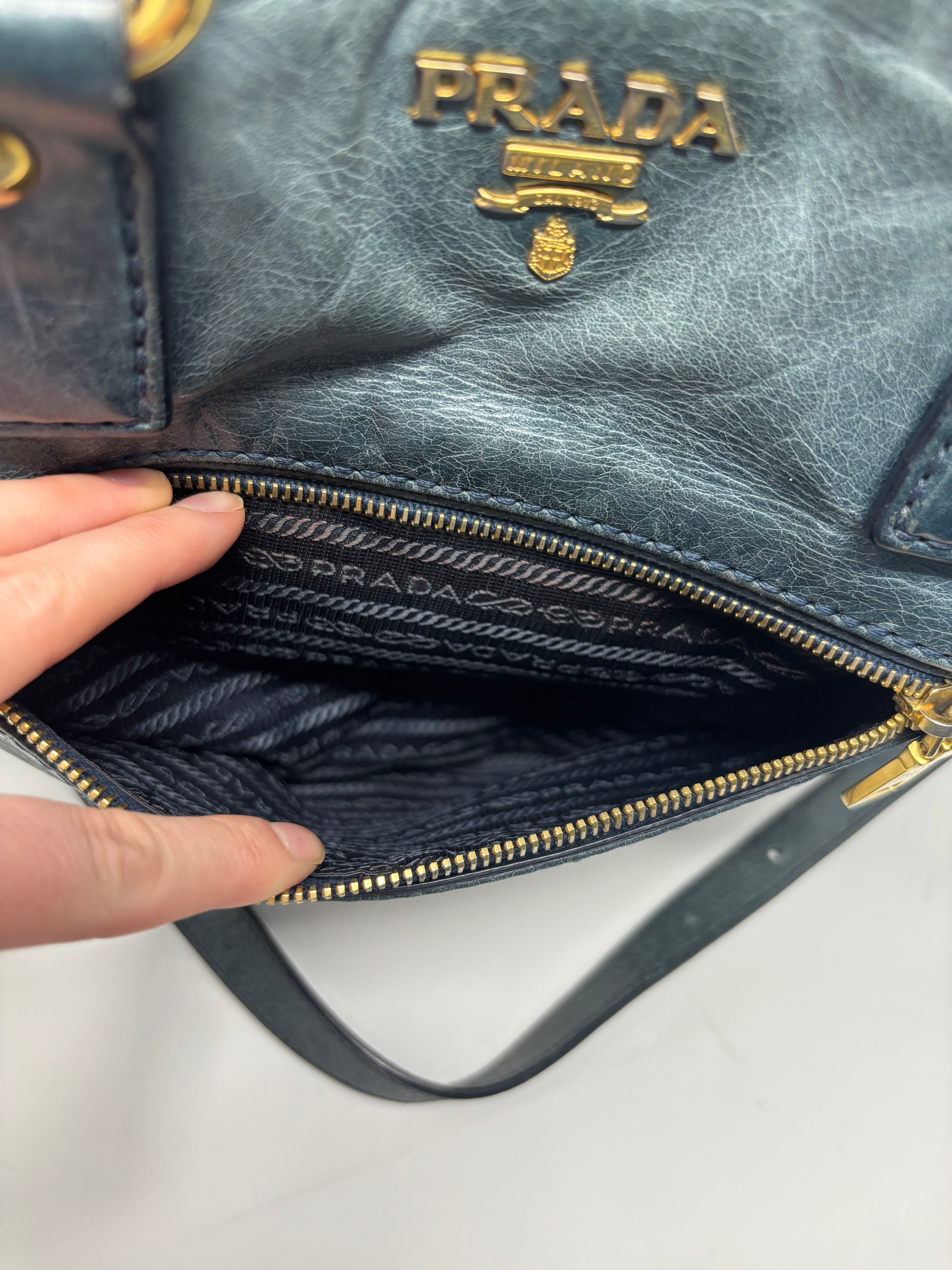 Prada Vitello Leather Tote