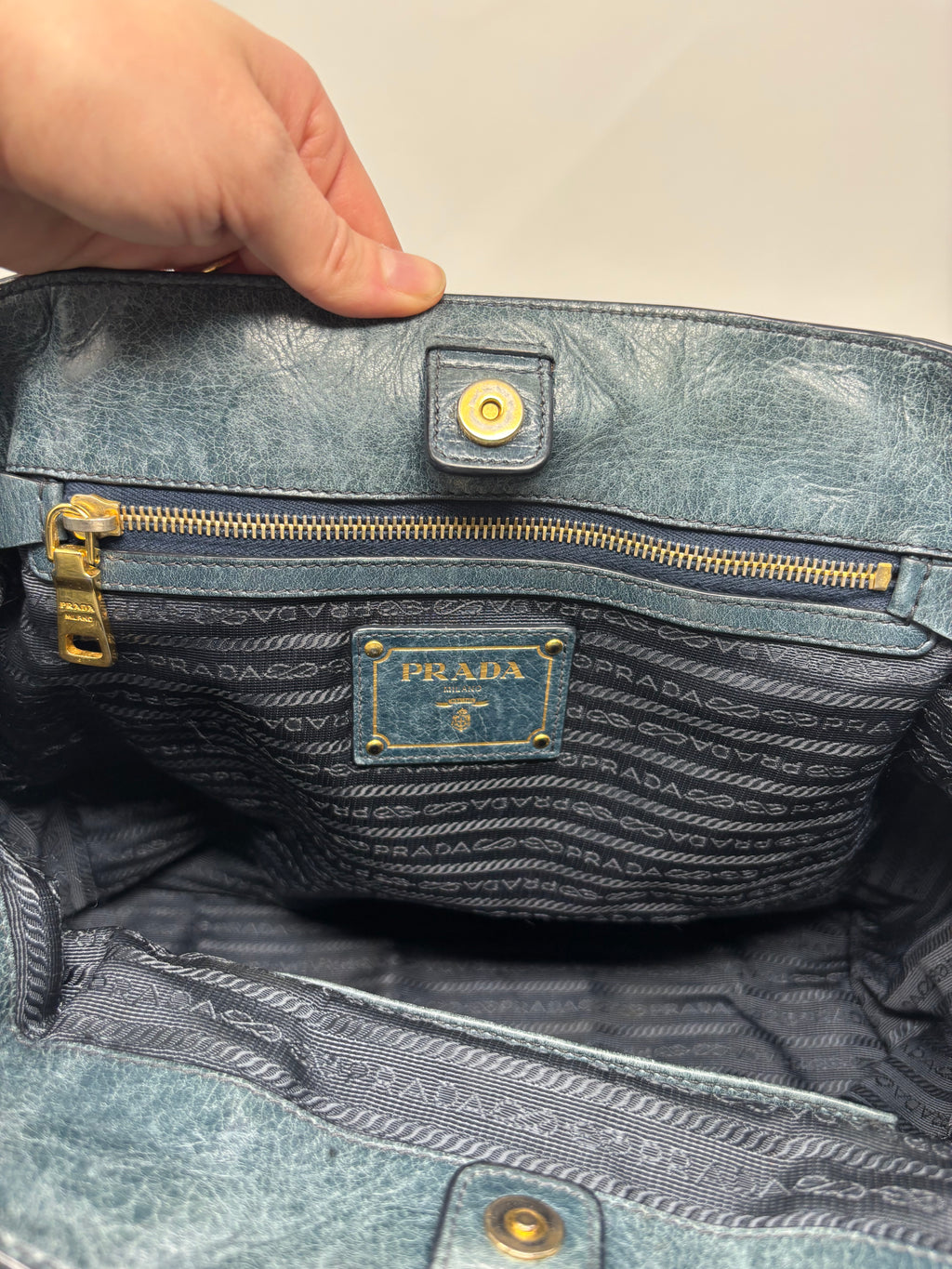 Prada Vitello Leather Tote
