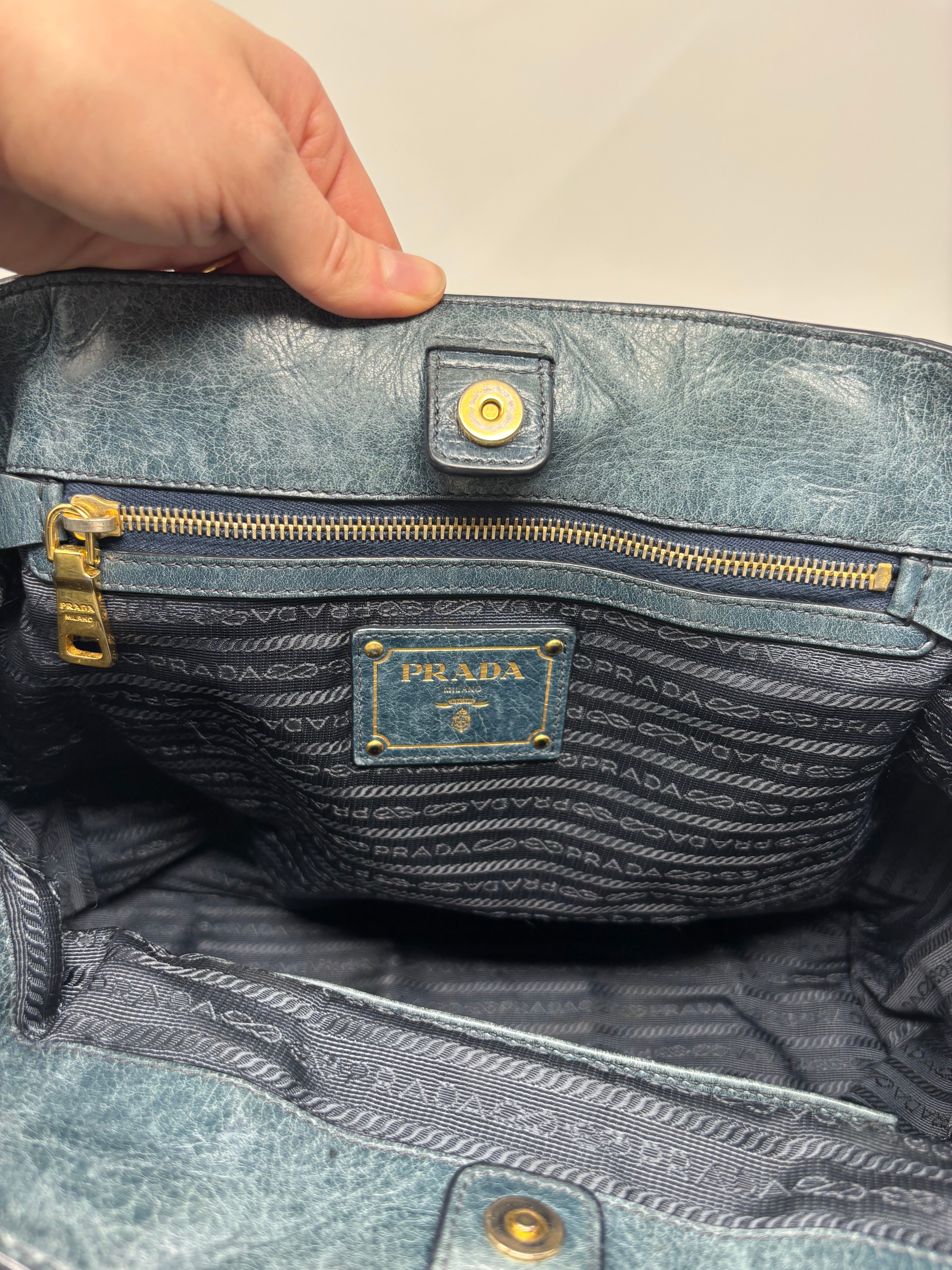 Prada Vitello Leather Tote