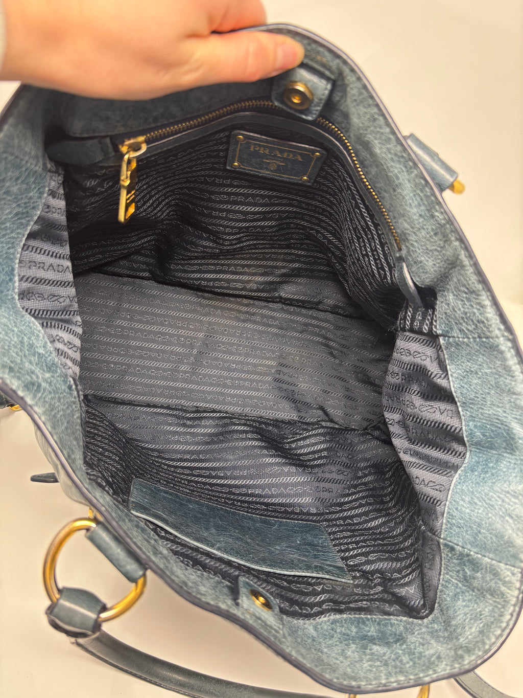 Prada Vitello Leather Tote