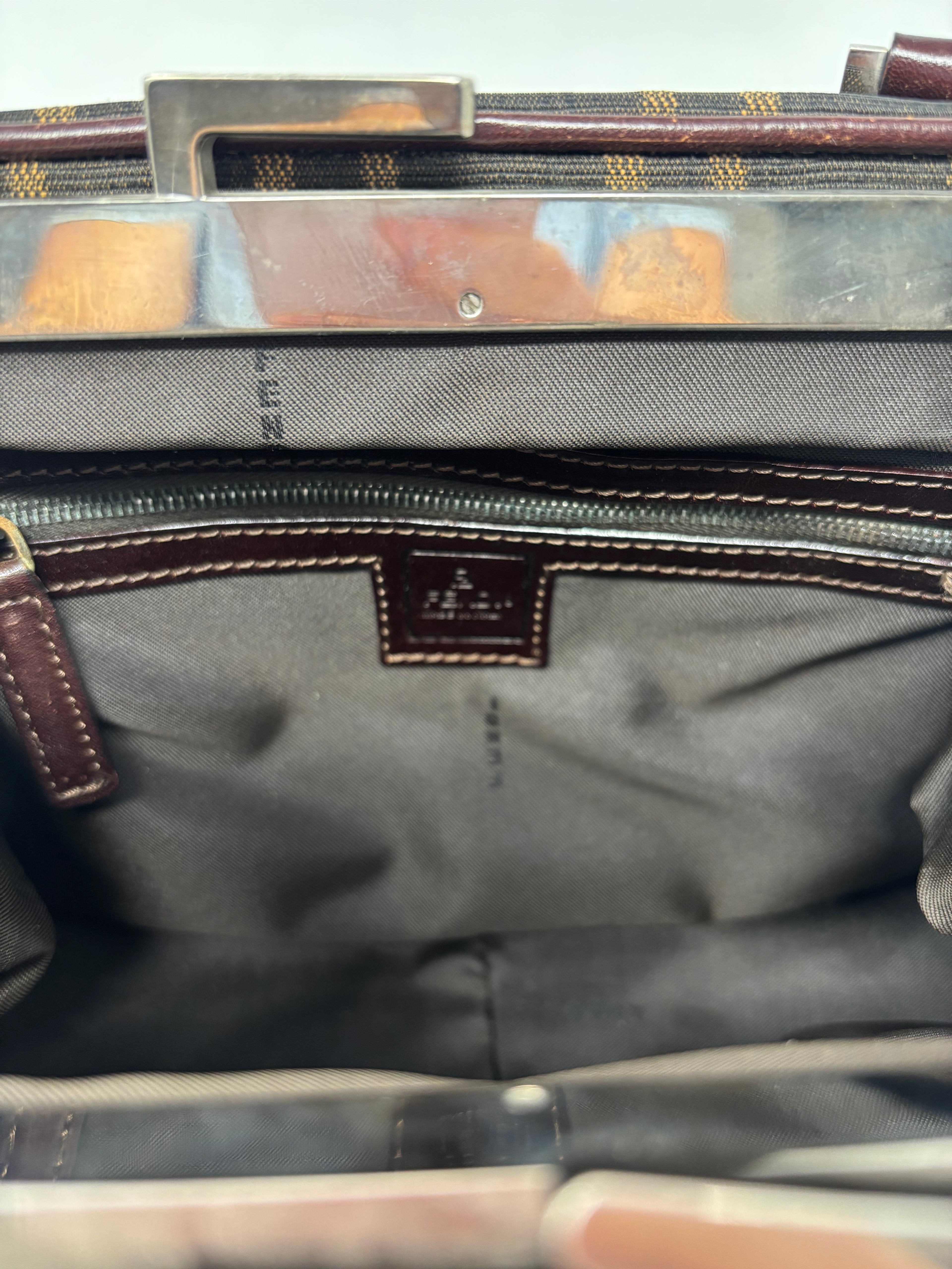 Fendi Zucca Top Handle Shoulder Bag