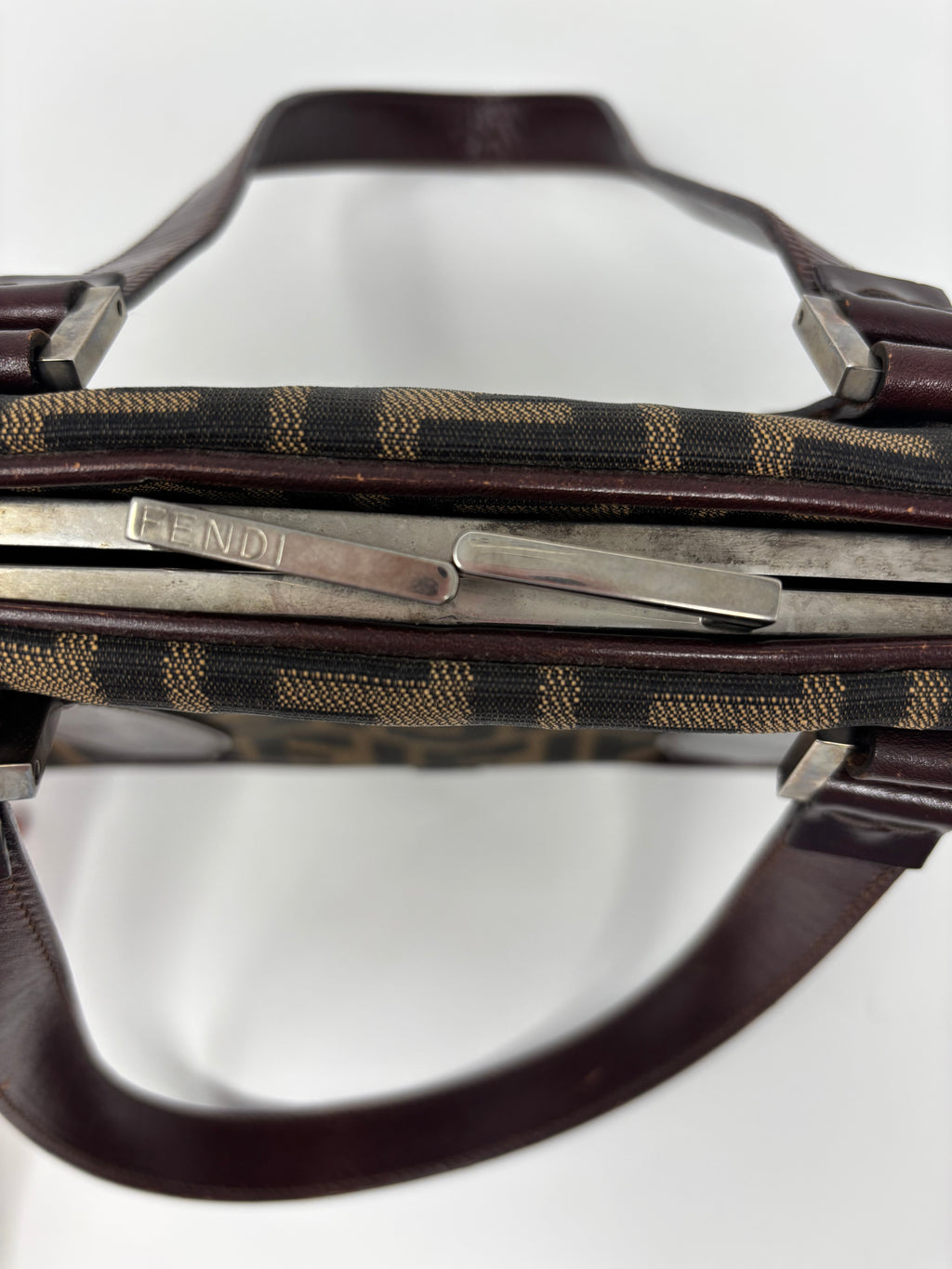 Fendi Zucca Top Handle Shoulder Bag