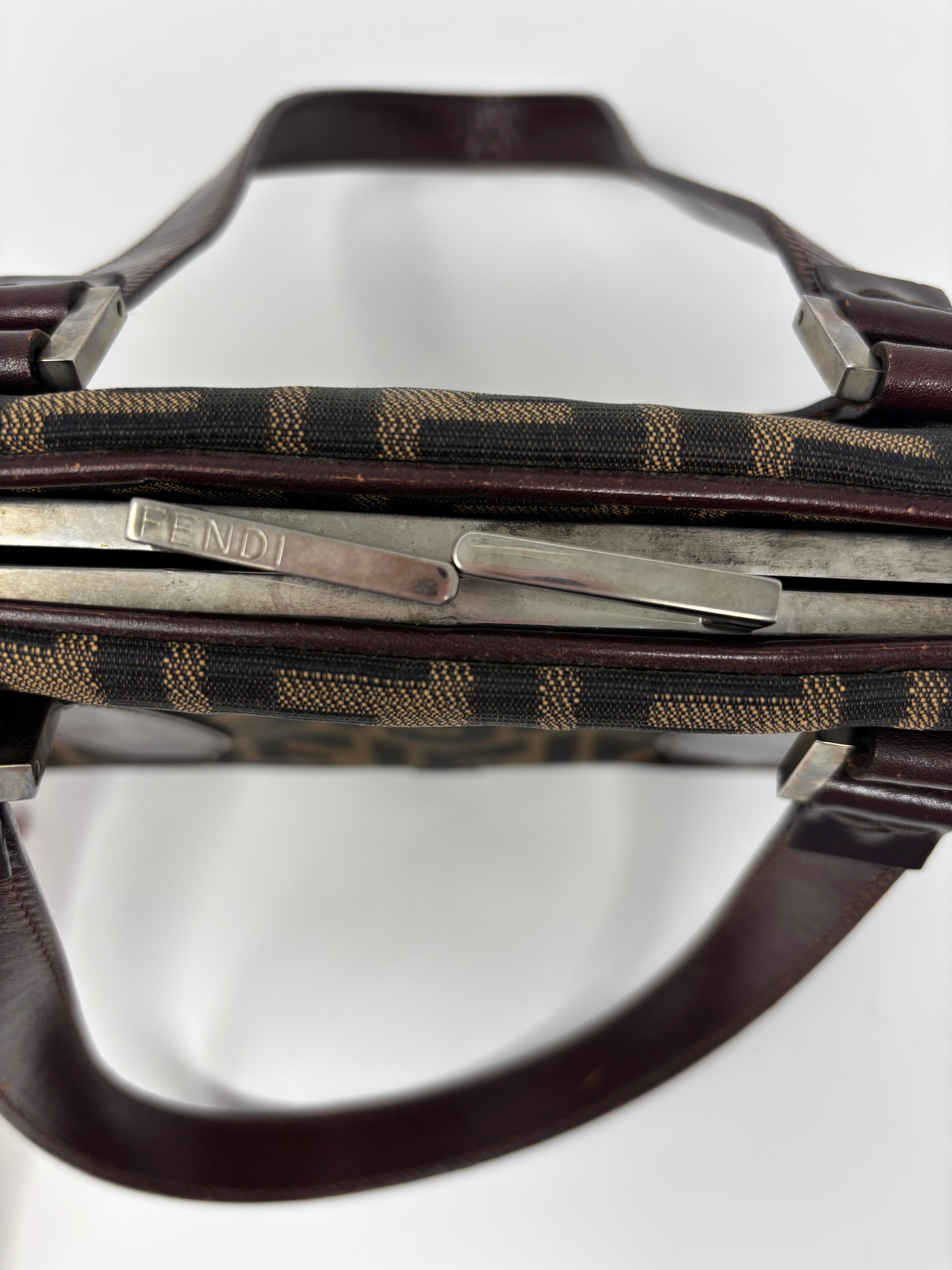 Fendi Zucca Top Handle Shoulder Bag