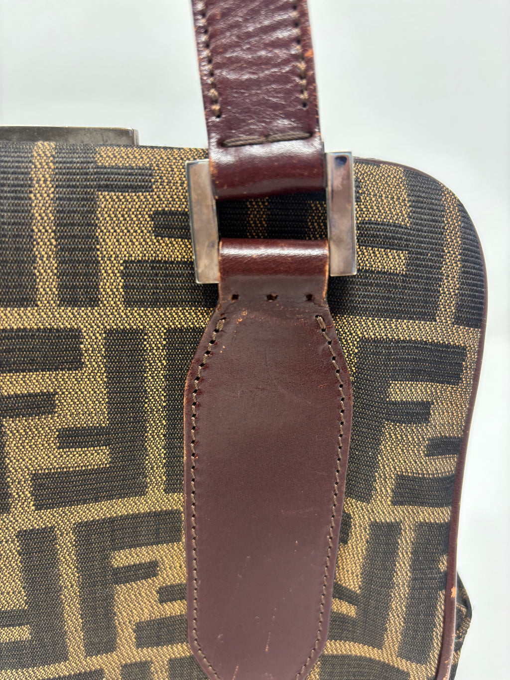 Fendi Zucca Top Handle Shoulder Bag