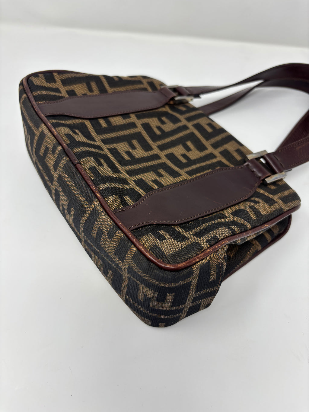 Fendi Zucca Top Handle Shoulder Bag
