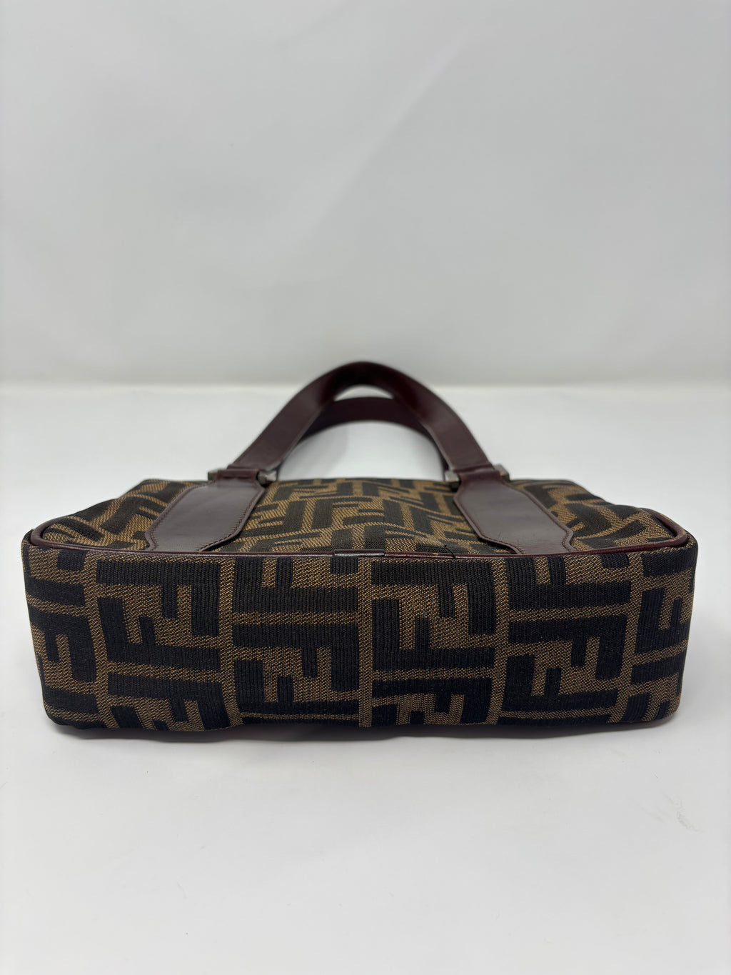 Fendi Zucca Top Handle Shoulder Bag