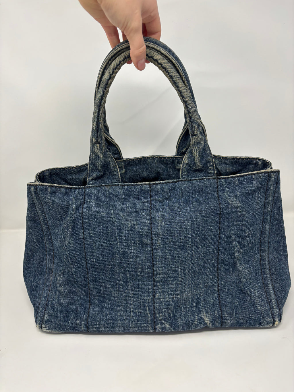 Denim Prada Canapa Tote