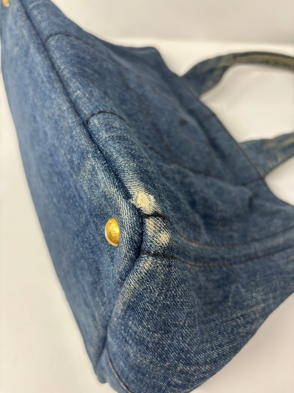 Denim Prada Canapa Tote