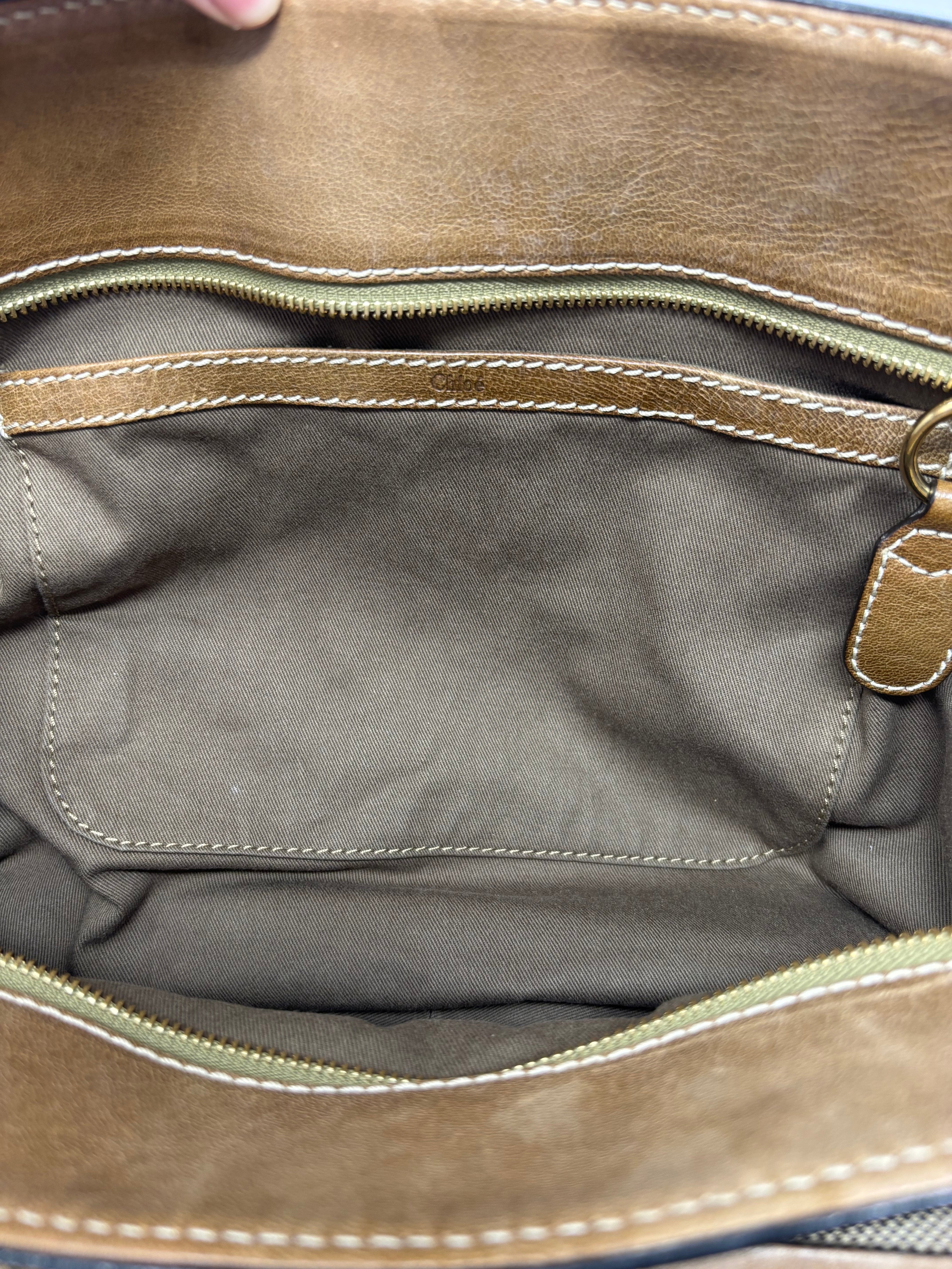 Chloe Canvas and Leather Tote