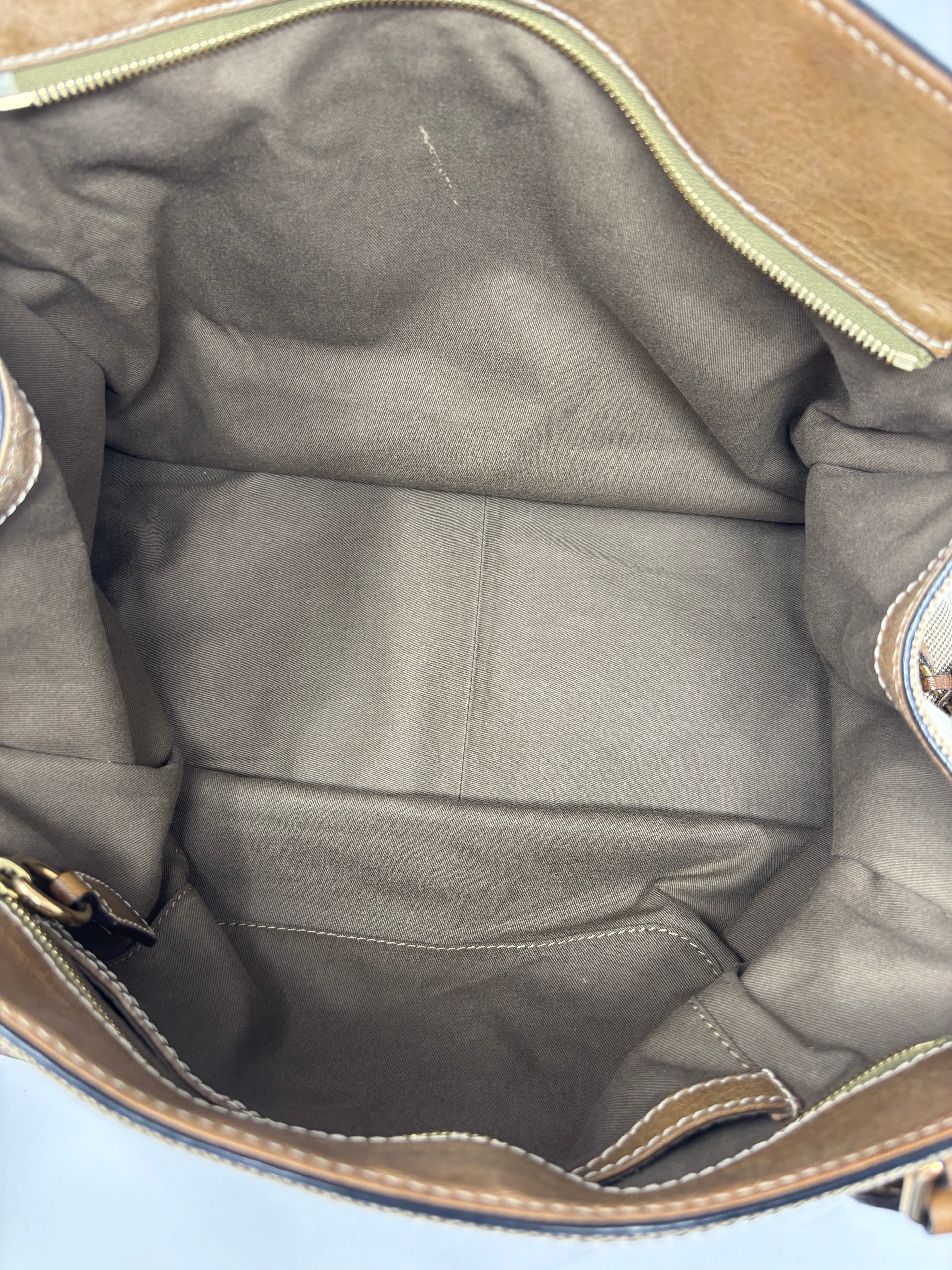 Chloe Canvas and Leather Tote