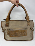 Chloe Canvas and Leather Tote