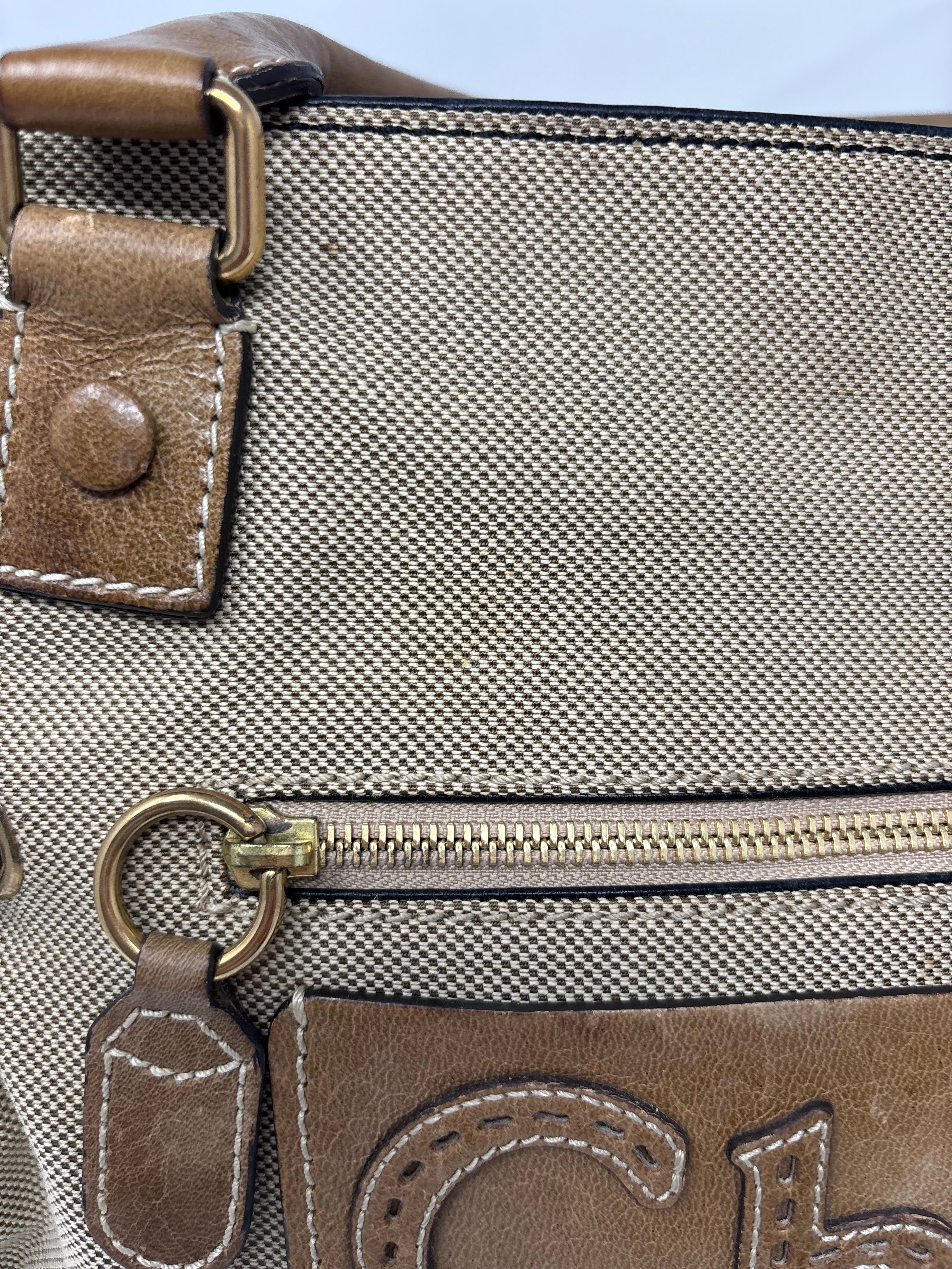 Chloe Canvas and Leather Tote