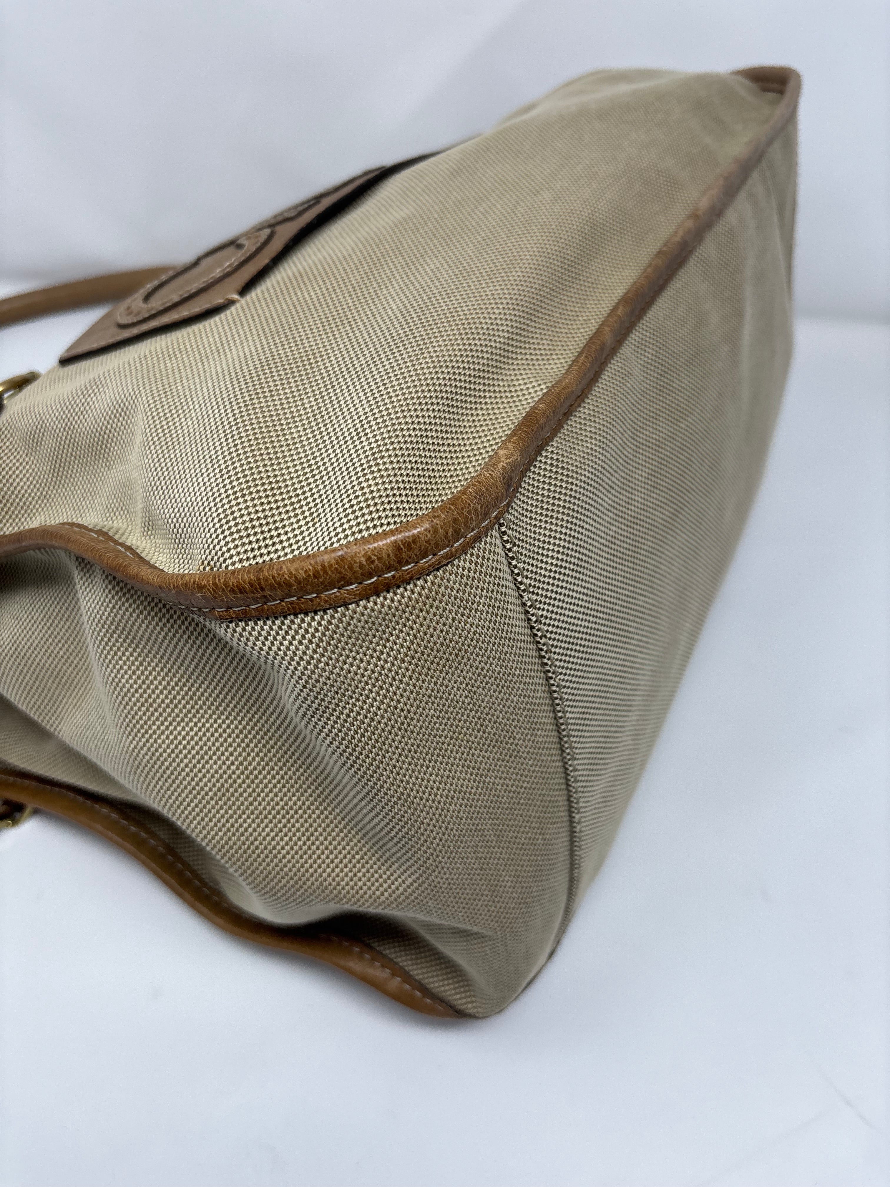 Chloe Canvas and Leather Tote