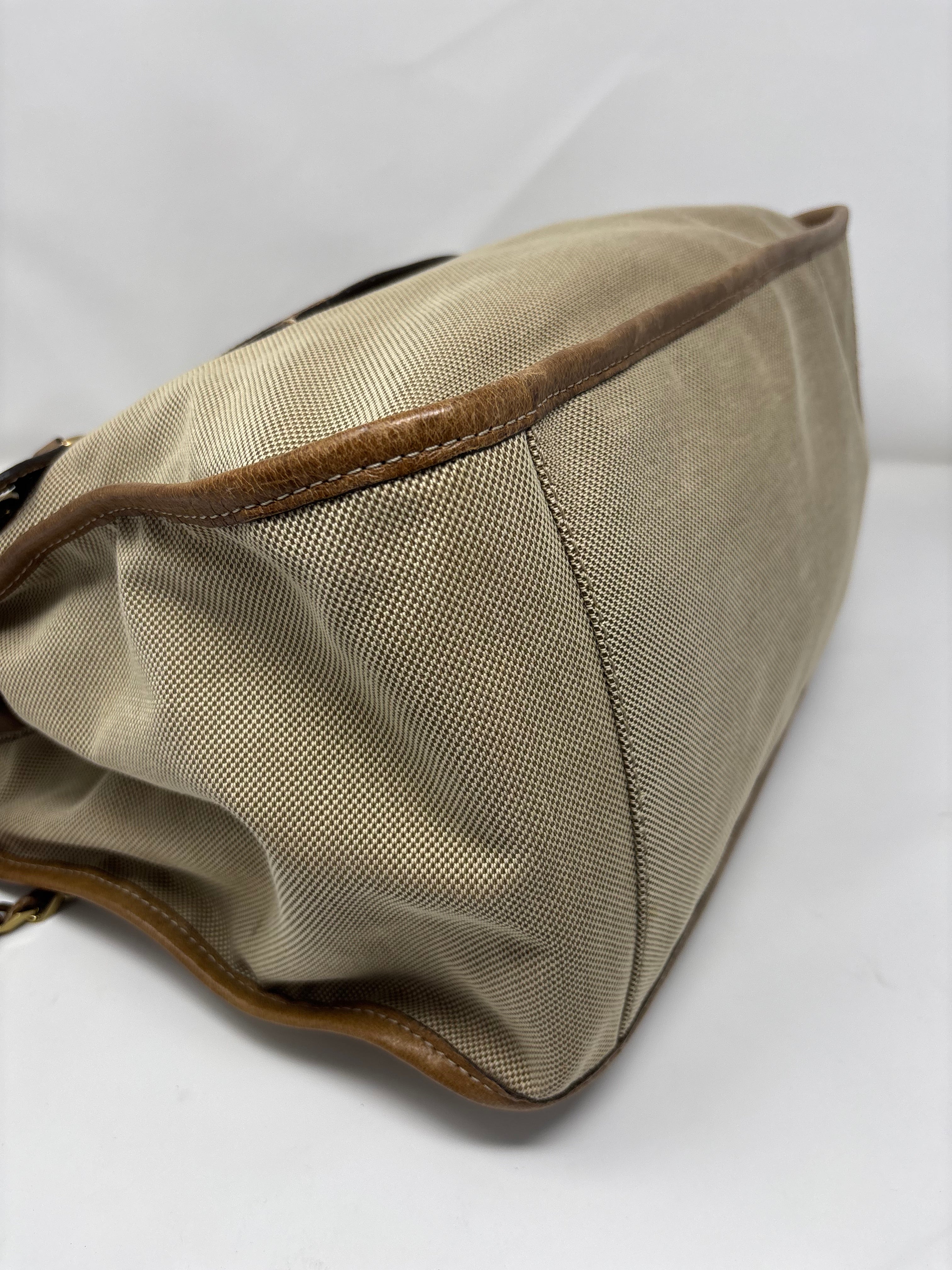 Chloe Canvas and Leather Tote