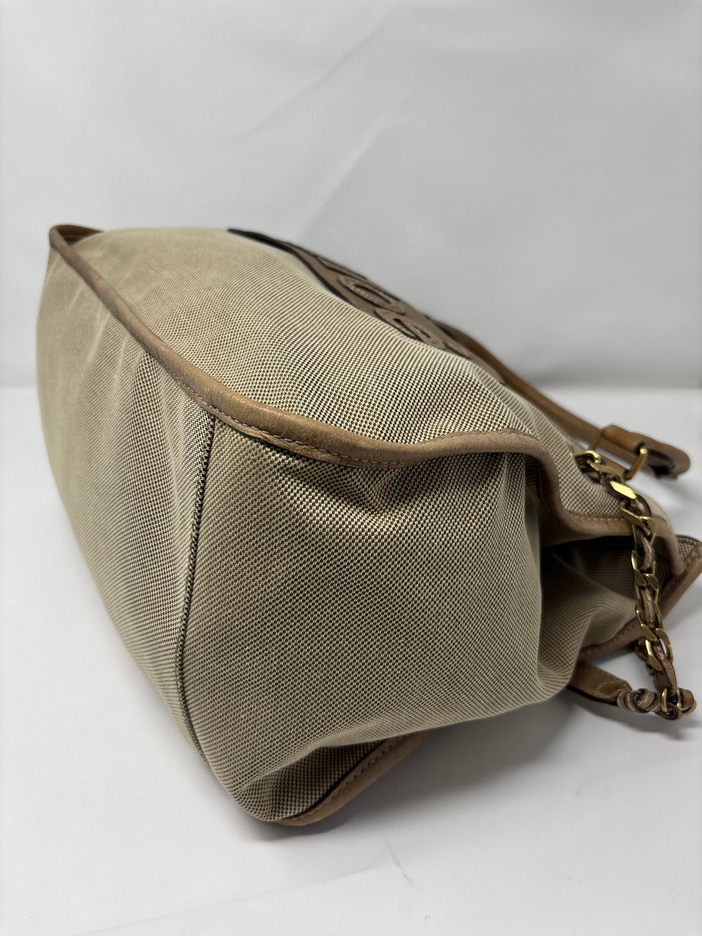 Chloe Canvas and Leather Tote
