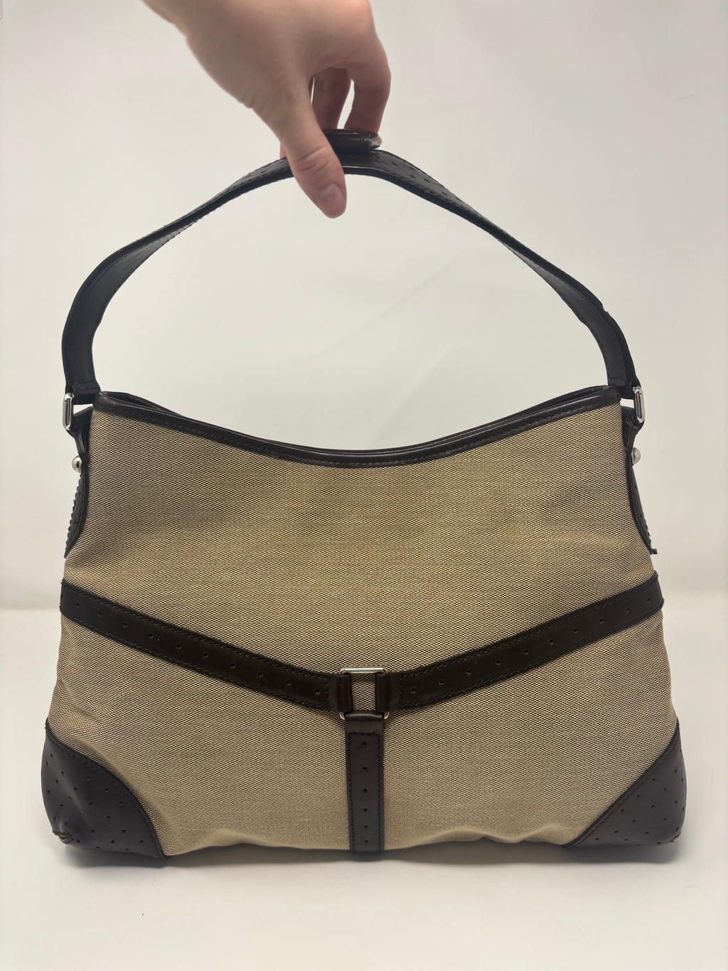 Gucci Web Sherry Line Shoulder Bag