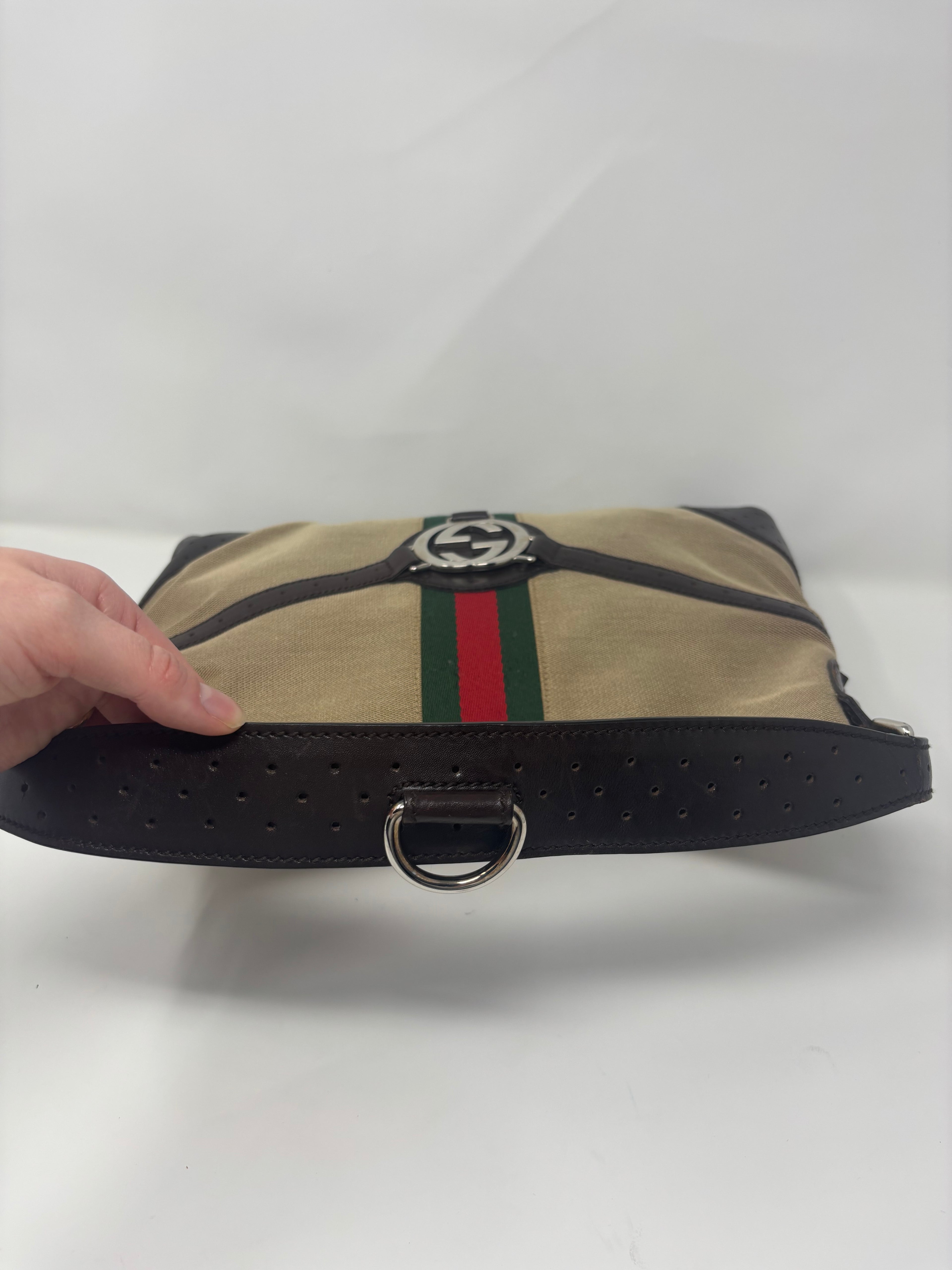Gucci Web Sherry Line Shoulder Bag