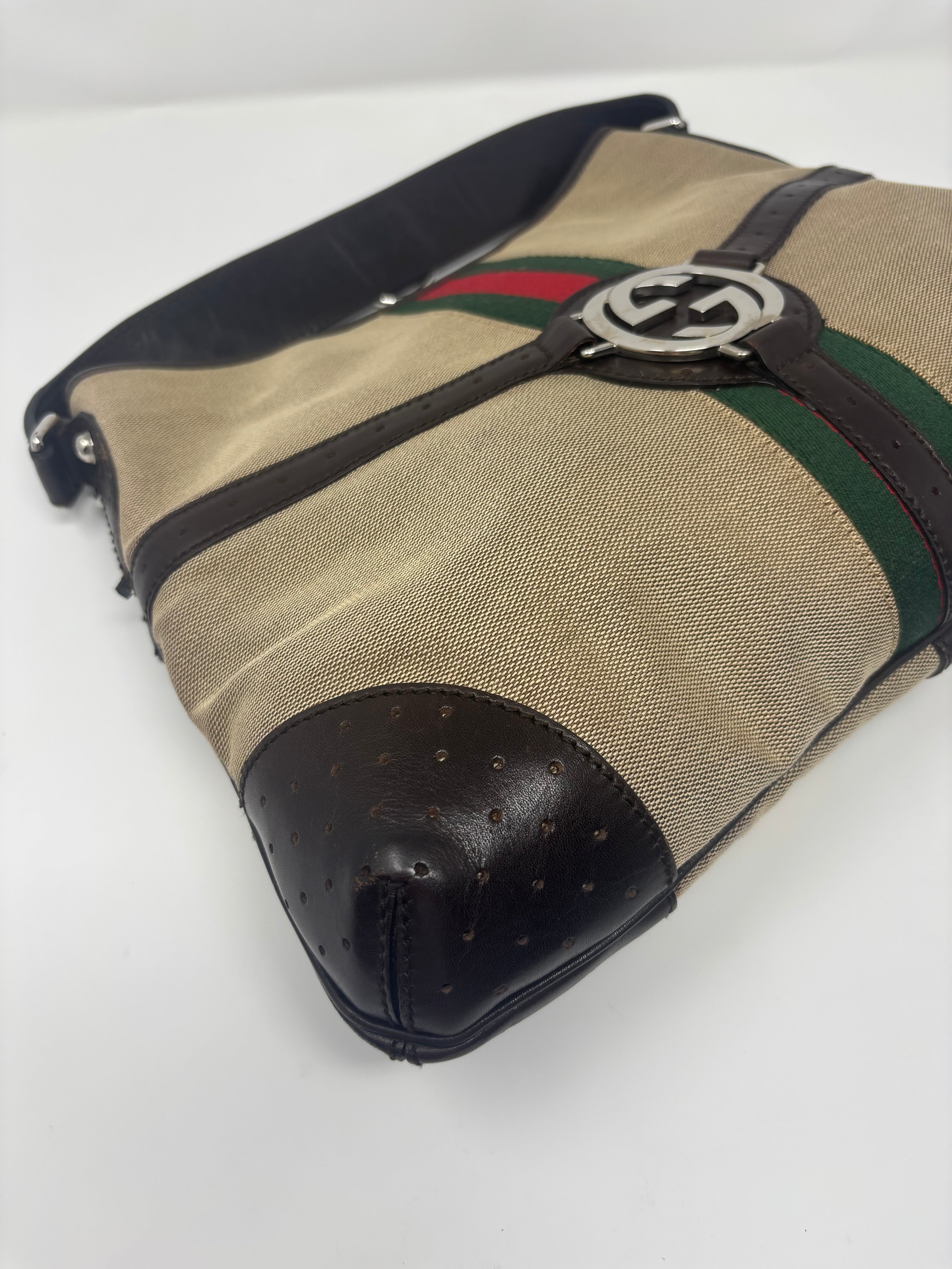 Gucci Web Sherry Line Shoulder Bag
