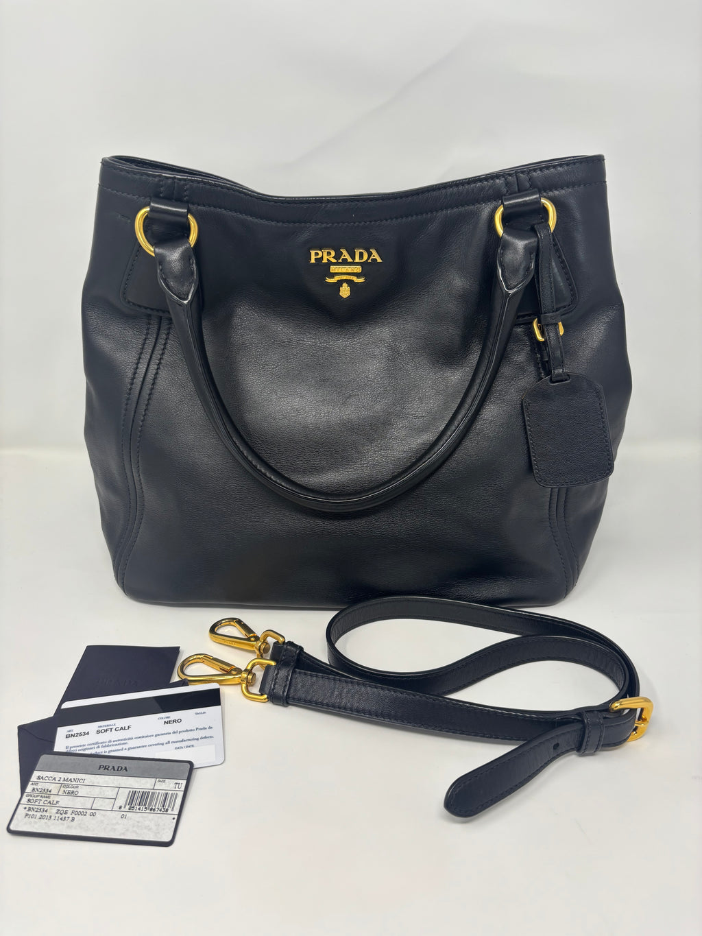 Prada Vitello Daino Tote