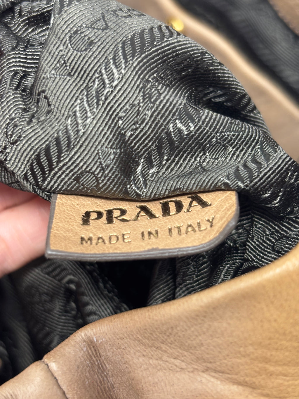 Prada Cervo Antik Pushlock Shoulder Bag