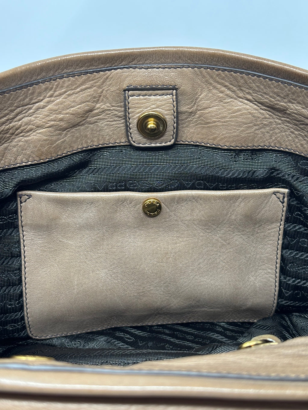 Prada Cervo Antik Pushlock Shoulder Bag