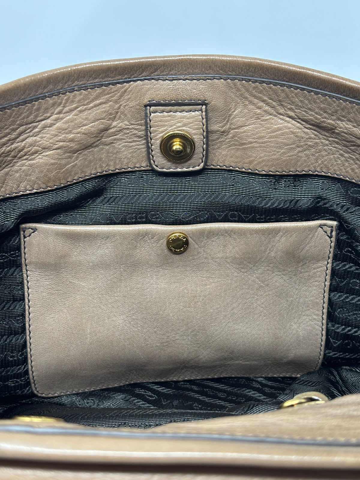 Prada Cervo Antik Pushlock Shoulder Bag