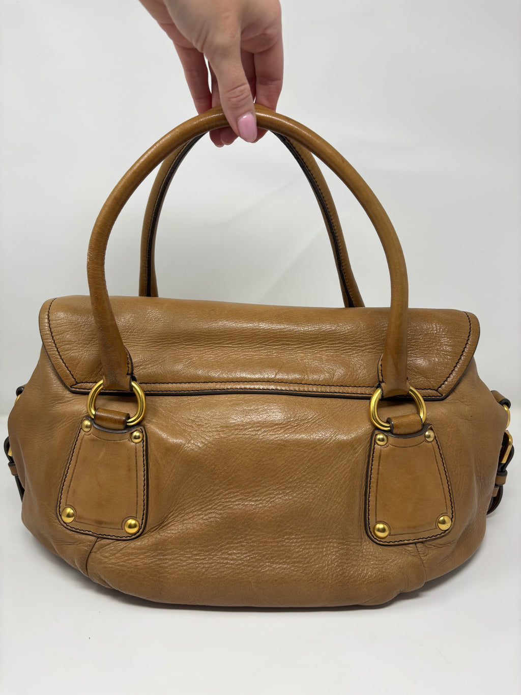 Prada Cervo Antik Pushlock Shoulder Bag
