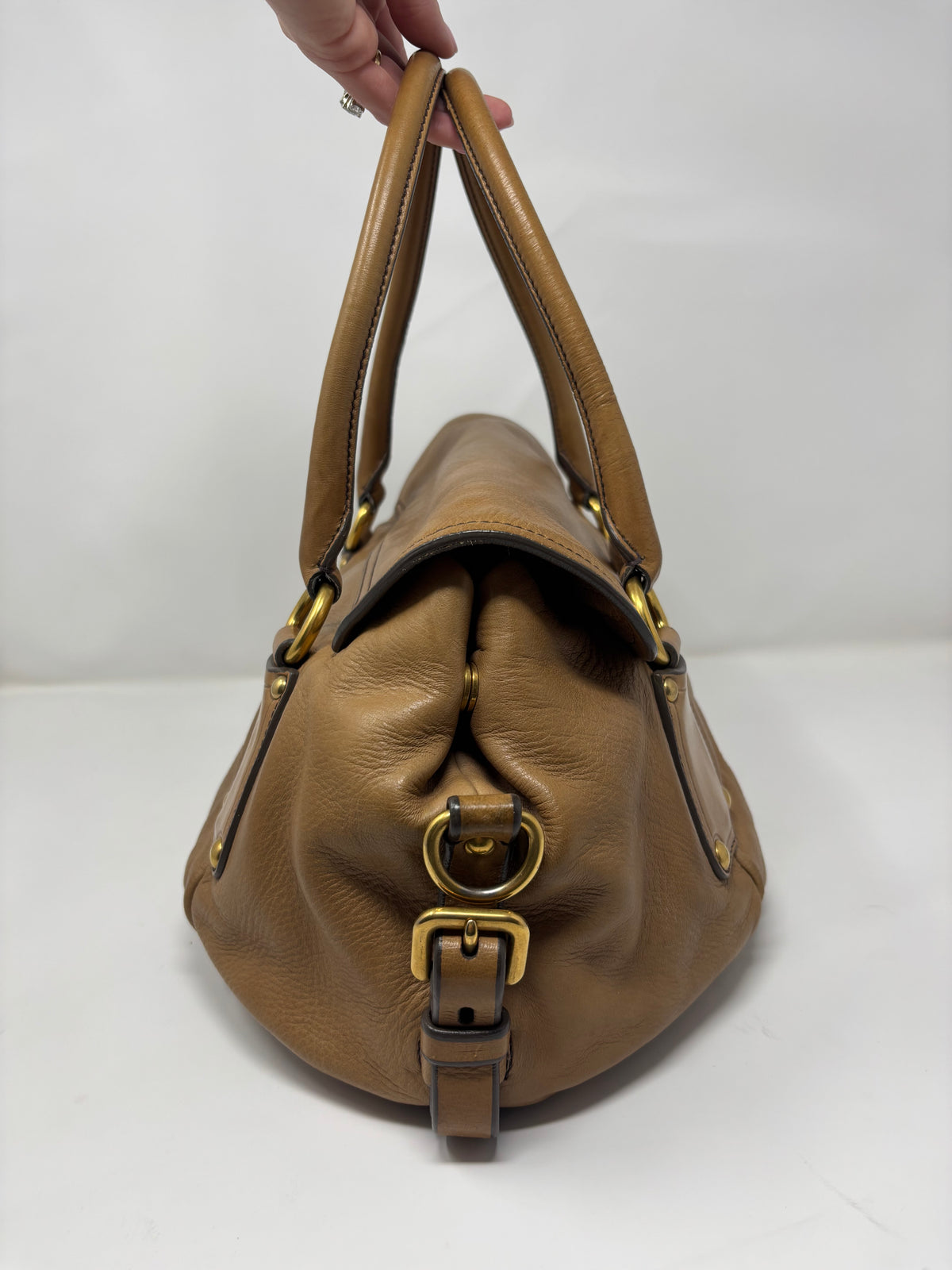 Prada Cervo Antik Pushlock Shoulder Bag